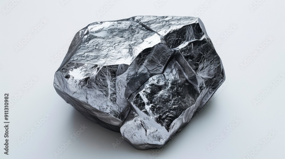 Titanium 3D, illustration, realistic, isolated, white, background