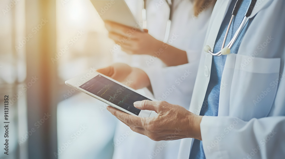 Healthcare Professional Aiding Elderly Patient with Tablet to Demonstrate Accessible Medical Information Healthcare Professional Aiding Elderly Patient with Tablet to Demonstrate Accessible Medical Information