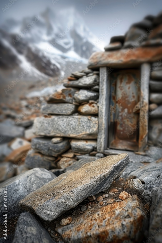 Stone Shelter in the Himalayas Stone Shelter in the Himalayas