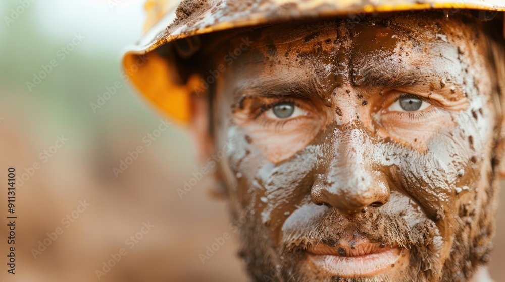 An oilfield worker, covered in mud, adjusting drilling equipment on a rig