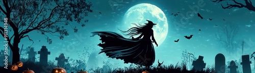 A mysterious witch silhouet...