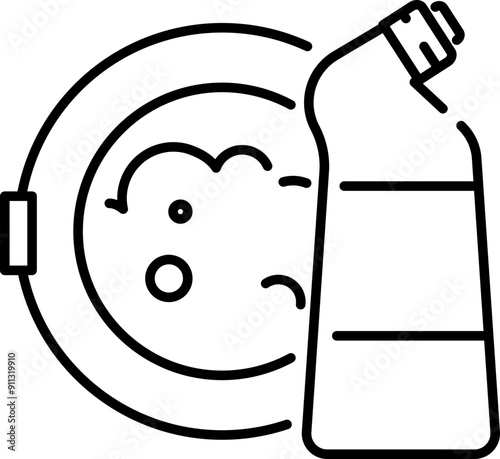 Washing powder icon. Cleaning icon. Linear icon.