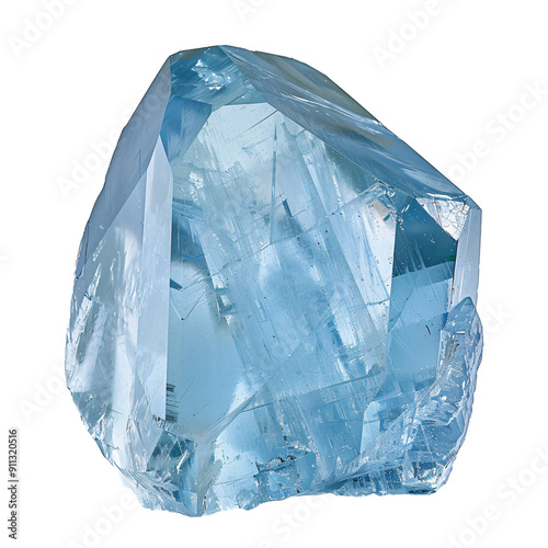 A single large aquamarine crystal 