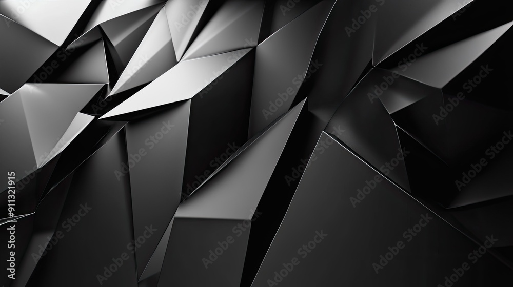 Bold 3D black background with sharp angles and dynamic lighting, ideal for dramatic and powerful compositions. Bold 3D black background with sharp angles and dynamic lighting, ideal for dramatic and powerful compositions.