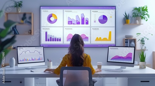 Marketing performance review, team analyzing campaign success, emotional engagement, modern office setting