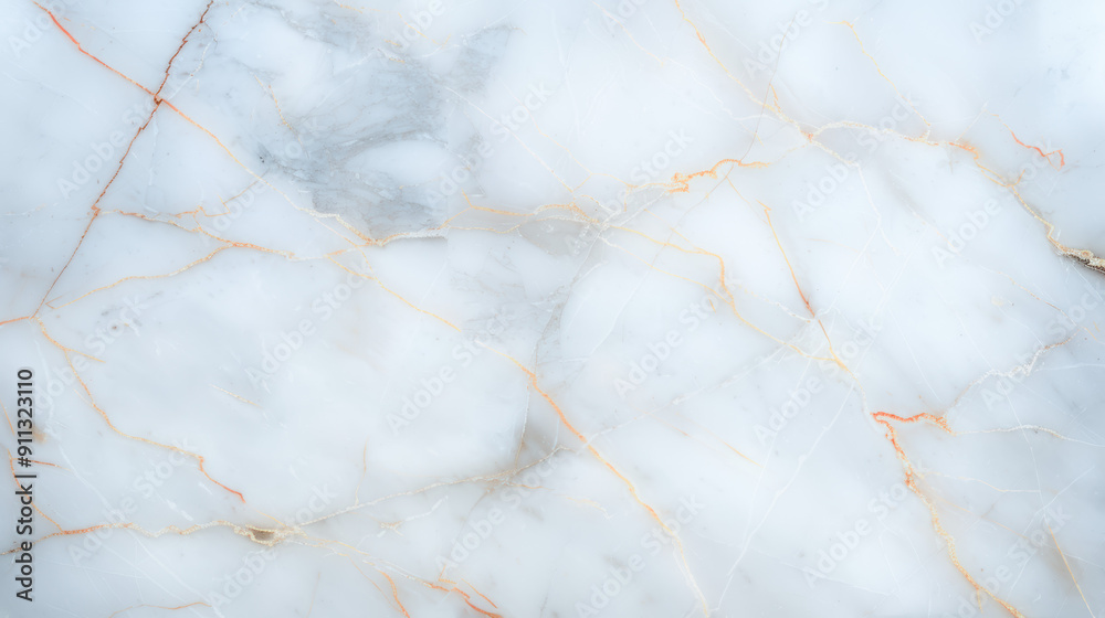 High-resolution image of smooth white marble with subtle grey and orange veins, perfect for architectural and design projects. High-resolution image of smooth white marble with subtle grey and orange veins, perfect for architectural and design projects.