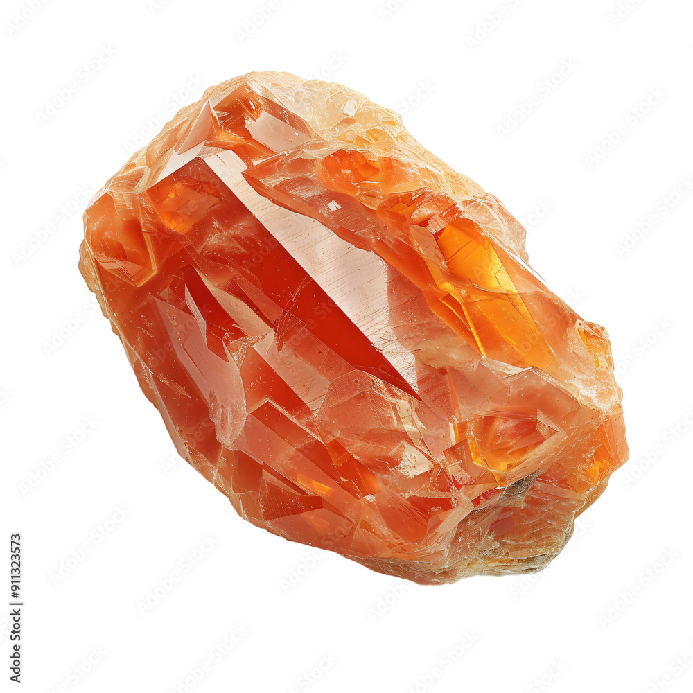 A single large carnelian crystal A single large carnelian crystal
