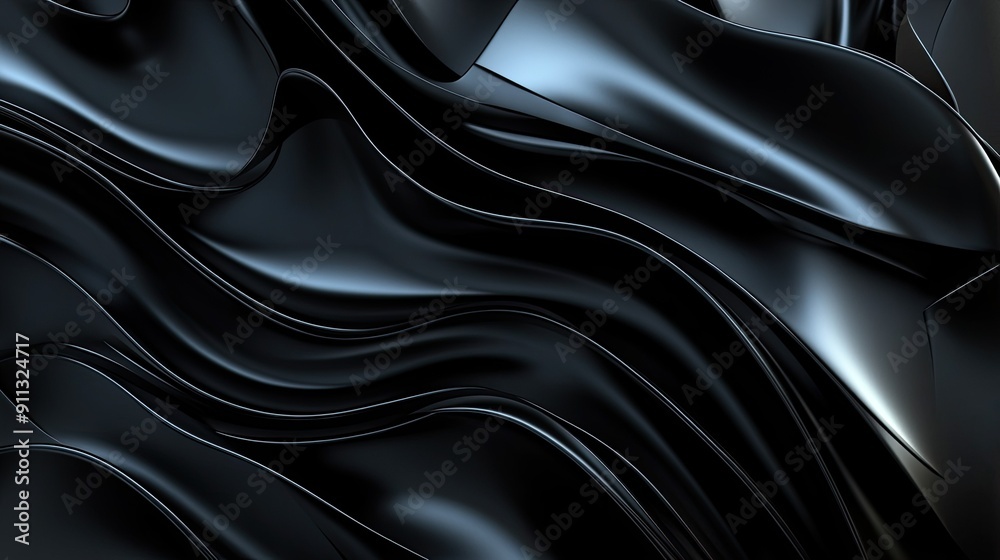 Dynamic 3D black background with bold shapes and dramatic lighting, perfect for impactful and energetic designs.