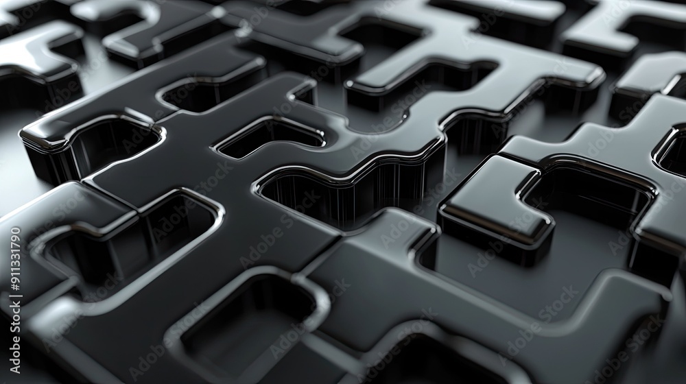 Geometric 3D black background with interlocking shapes and glossy finishes, suitable for modern and stylish designs. Geometric 3D black background with interlocking shapes and glossy finishes, suitable for modern and stylish designs.