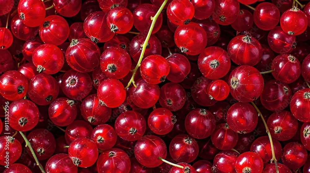 A group of red cherries placed atop an assortment of cherries stacked on a tabletop A group of red cherries placed atop an assortment of cherries stacked on a tabletop