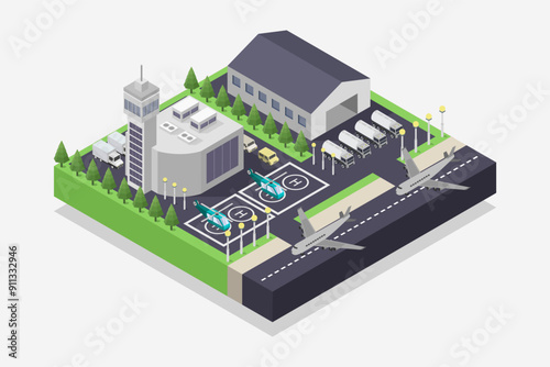 Airport Isometric Isometric