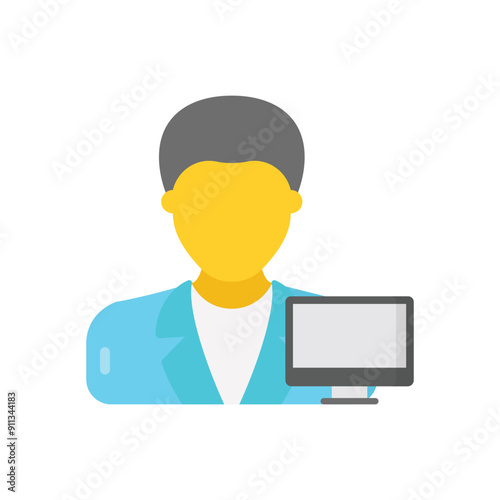 Pc Administrator vector icon