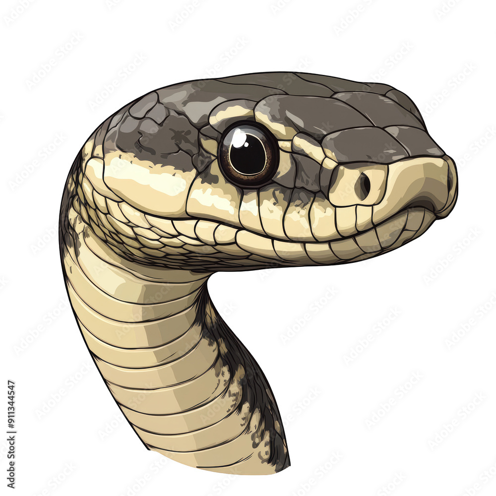Close-up of a Snake's Head with transparent background Close-up of a Snake's Head with transparent background