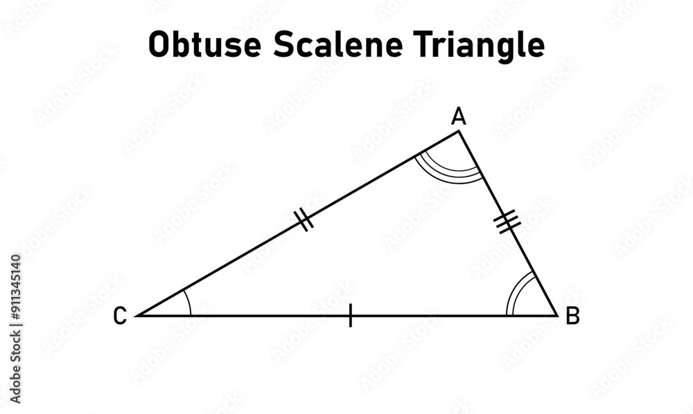 Obtuse scalene triangle in mathematics. Obtuse scalene triangle in mathematics.