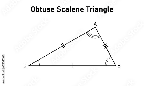 Obtuse scalene triangle in mathematics.
