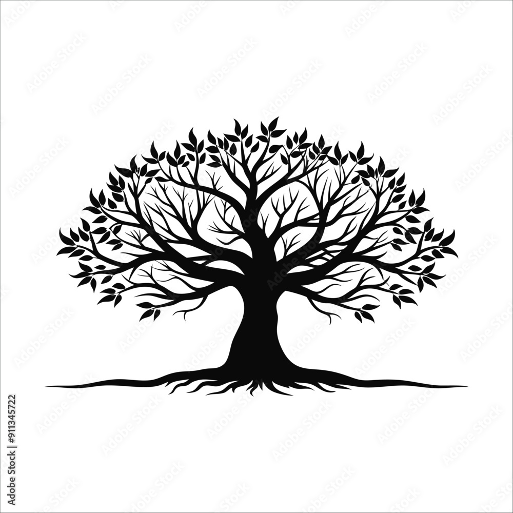 Obraz premium Tree sihlouette vector 