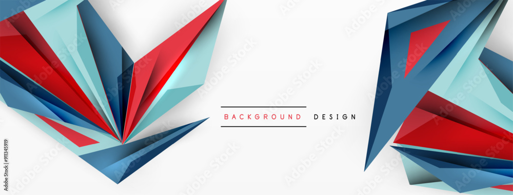 Minimal geometric abstract background. Low poly dynamic triangle design. Trendy techno business template for wallpaper, banner, background or landing Minimal geometric abstract background. Low poly dynamic triangle design. Trendy techno business template for wallpaper, banner, background or landing