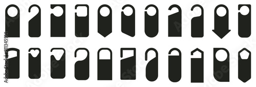 Do not disturb door hanger signs of hotel room