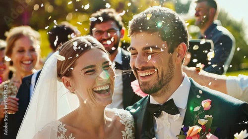 Joyful Wedding Celebration Moment