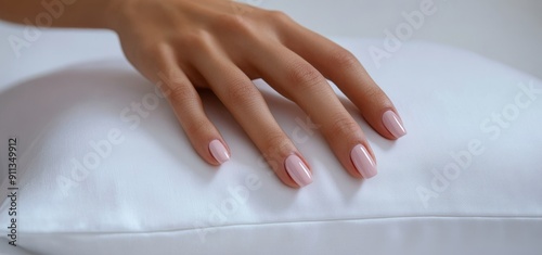 Wallpaper Mural Woman's hand pulling and squeezing white sheets under the covers. Sexy, pleasure, and erotic concept. Torontodigital.ca