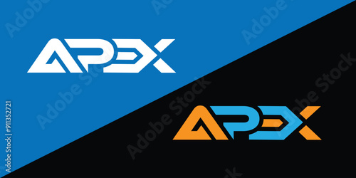 TYPOGRAPHY LETTERING LOGO APEX BRAND IDENTITY WITH SPECIAL CHARECTERS