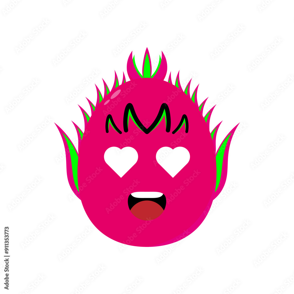 Dragon fruit illustration vector. Illustration isolated on white backgrounds Dragon fruit illustration vector. Illustration isolated on white backgrounds