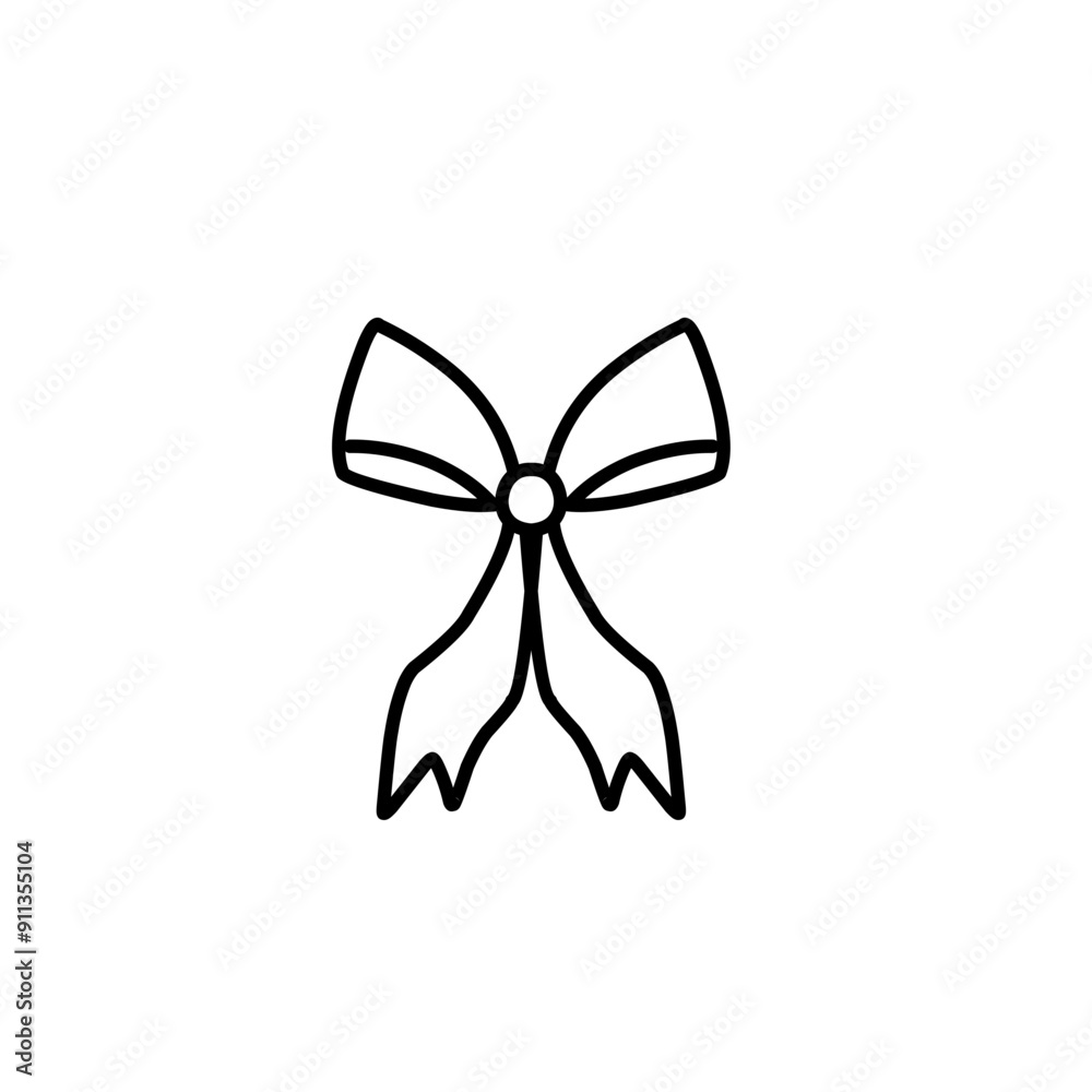 outline the ribbon bow outline the ribbon bow