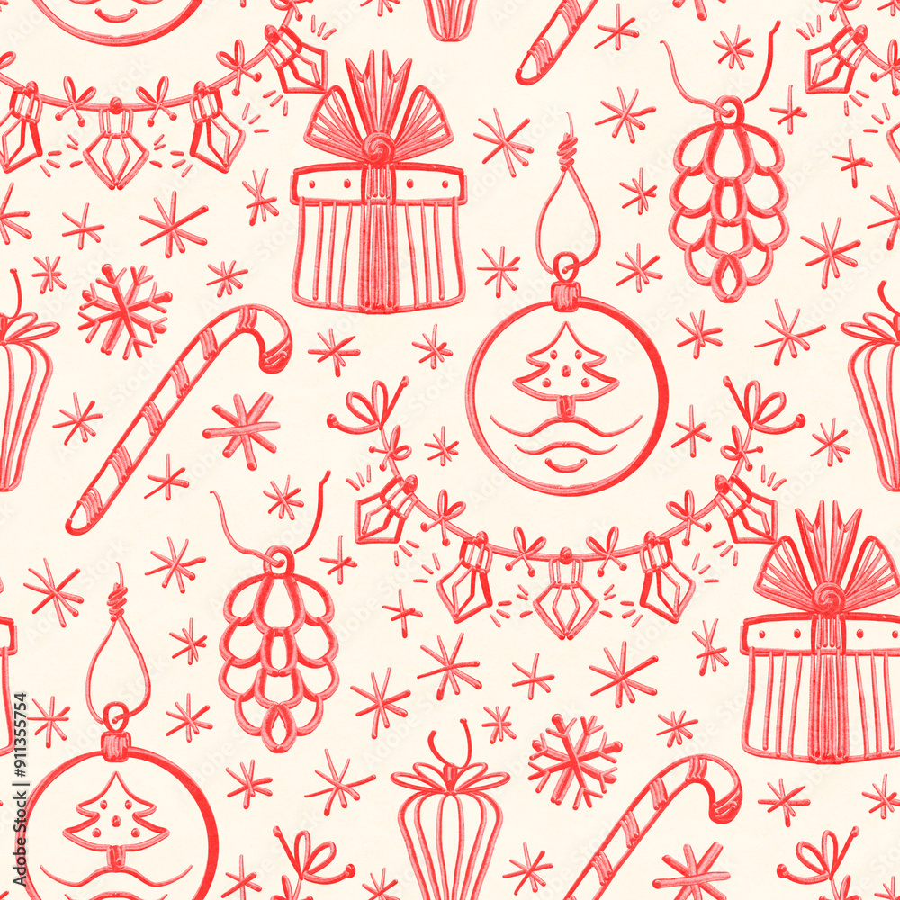 Christmas seamless pattern. Christmas seamless pattern.