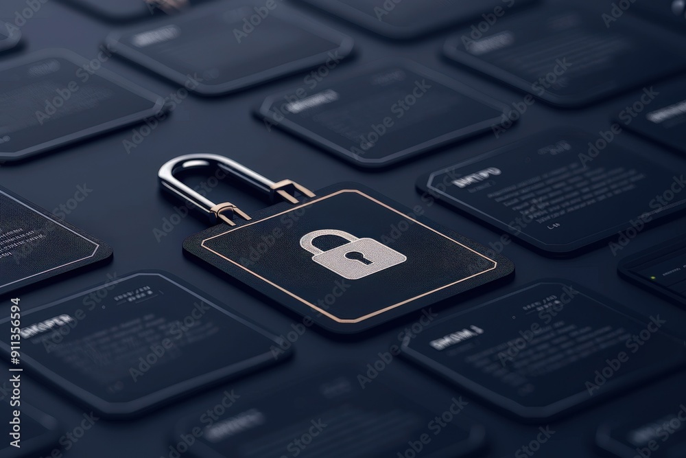 Obraz premium Development breach encryption theme front view depicting encryption development Advanced tone vivid