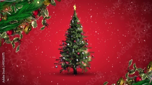 christmas tree and decorations
