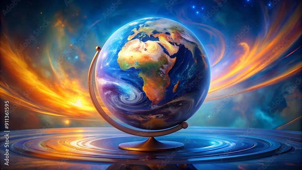 Celestial Globe: A Symphony of Cosmic Hues AI generated Celestial Globe: A Symphony of Cosmic Hues AI generated