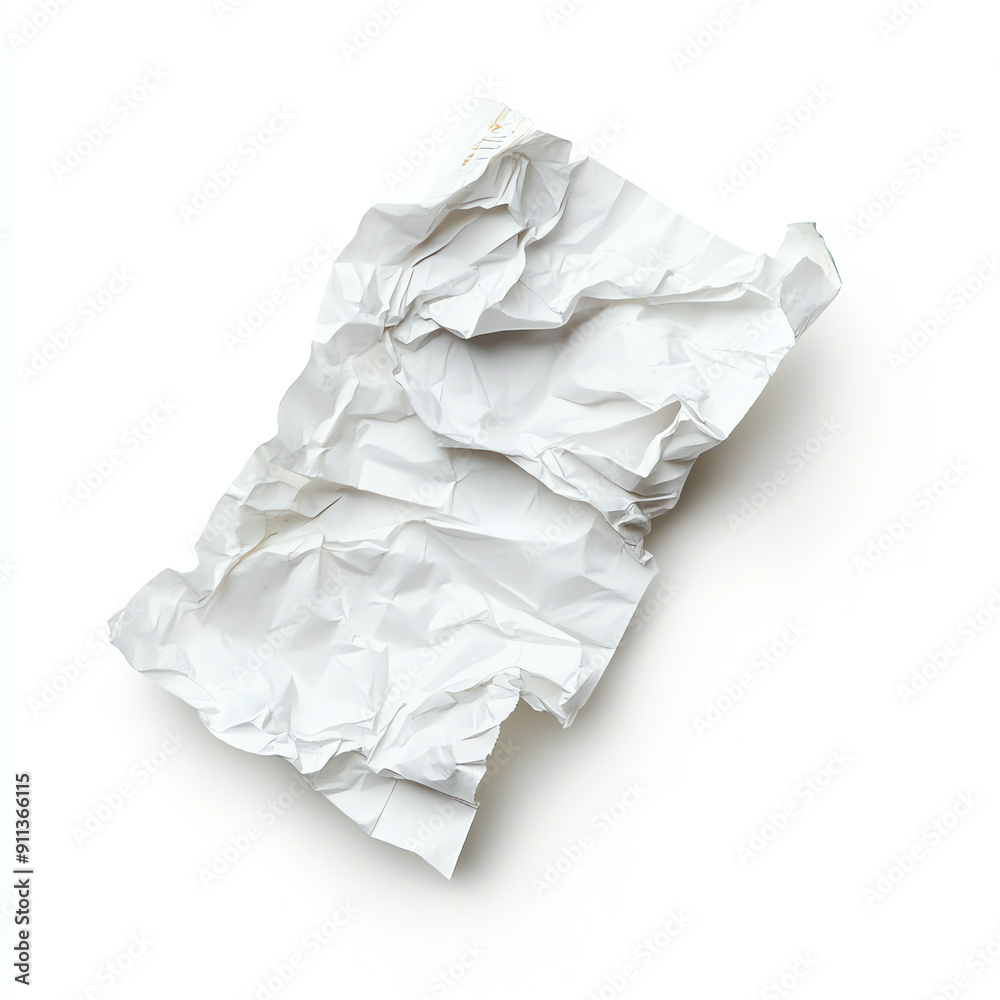 piece of white paper that's been crumpled up piece of white paper that's been crumpled up