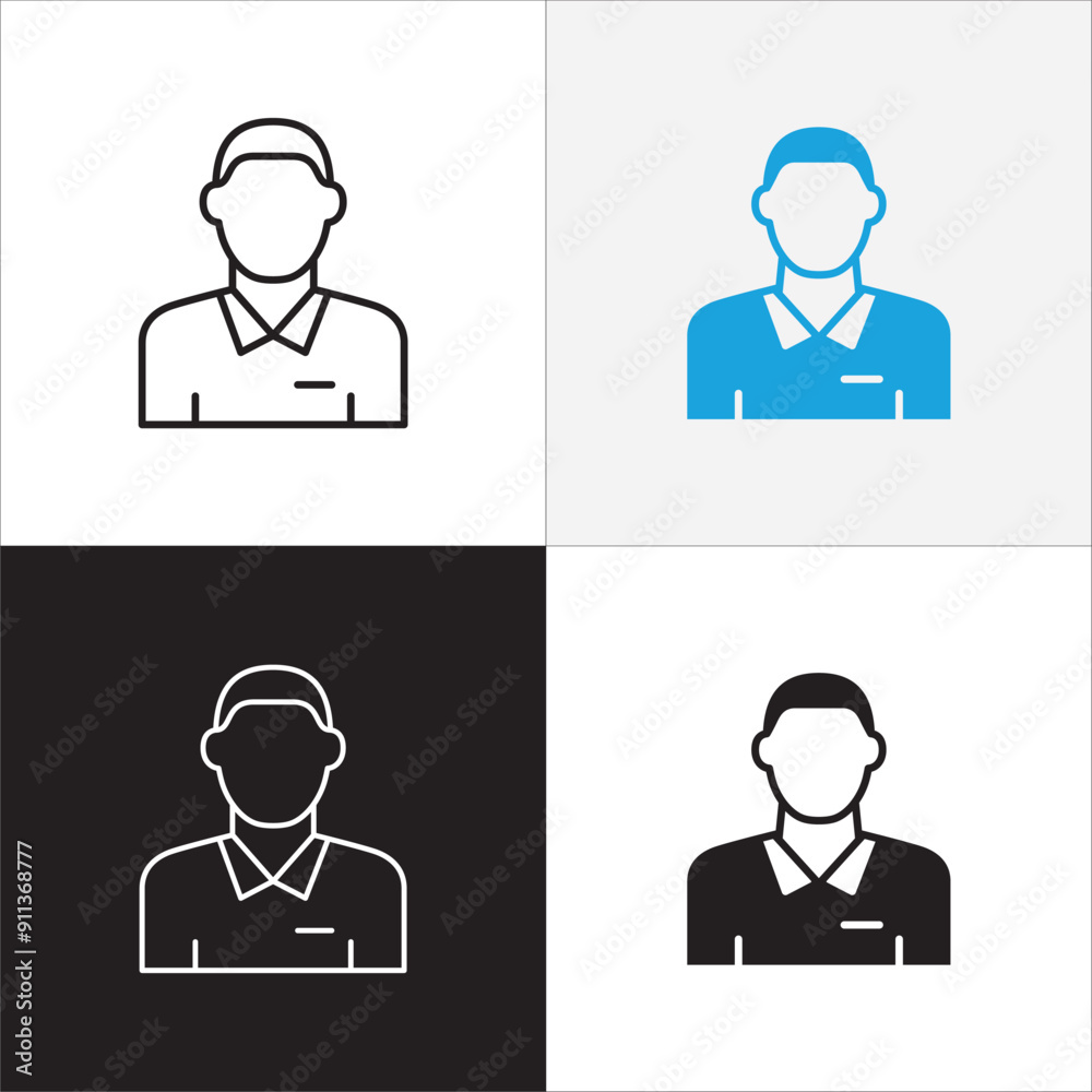 Businessman icon. Professional company person or worker symbol. Anonymous profile, people and user account symbol. Business woman icons. Vector stock icons illustration. Businessman icon. Professional company person or worker symbol. Anonymous profile, people and user account symbol. Business woman icons. Vector stock icons illustration.