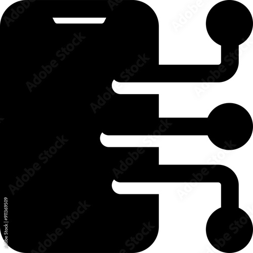 UI digitalisation Vector Icon Illustration. Glyph Style