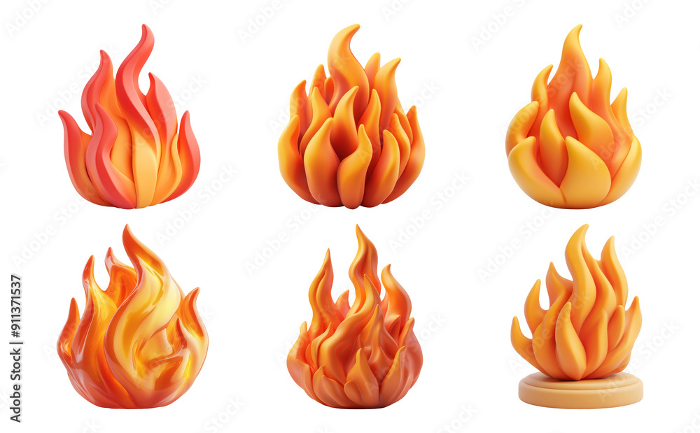 Realistic Fire Flames Collection Isolated On Transparent Background Realistic Fire Flames Collection Isolated On Transparent Background