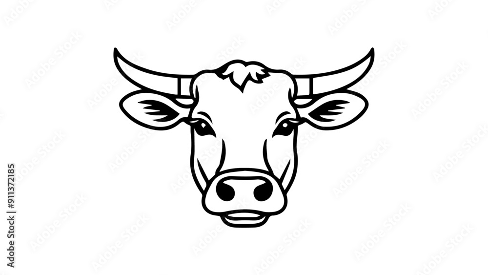 head of a cow illustration vector head of a cow illustration vector