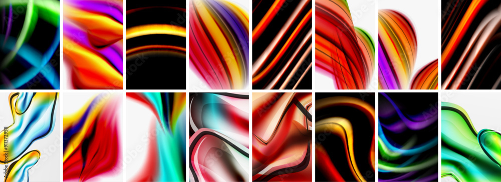 Collection of abstract background with waves, colorful shapes and 3d shadow effect. Vector Illustration For Wallpaper, Banner, Background, Card, Book Illustration, landing page Collection of abstract background with waves, colorful shapes and 3d shadow effect. Vector Illustration For Wallpaper, Banner, Background, Card, Book Illustration, landing page