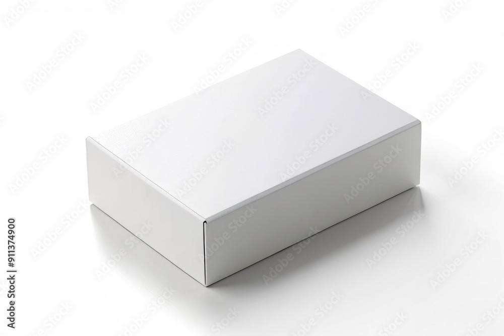 Sleek white box mockup with clean lines and minimalist design, isolated on a pure white background, perfect for showcasing versatile product packaging concepts. Sleek white box mockup with clean lines and minimalist design, isolated on a pure white background, perfect for showcasing versatile product packaging concepts.