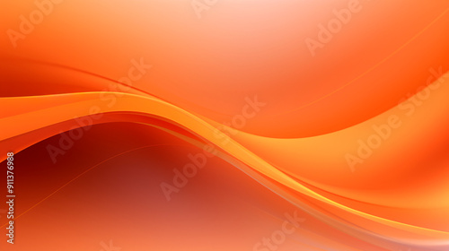 Orange abstract background with lines, stripes. Wavy text area for card, banner, flyer, design