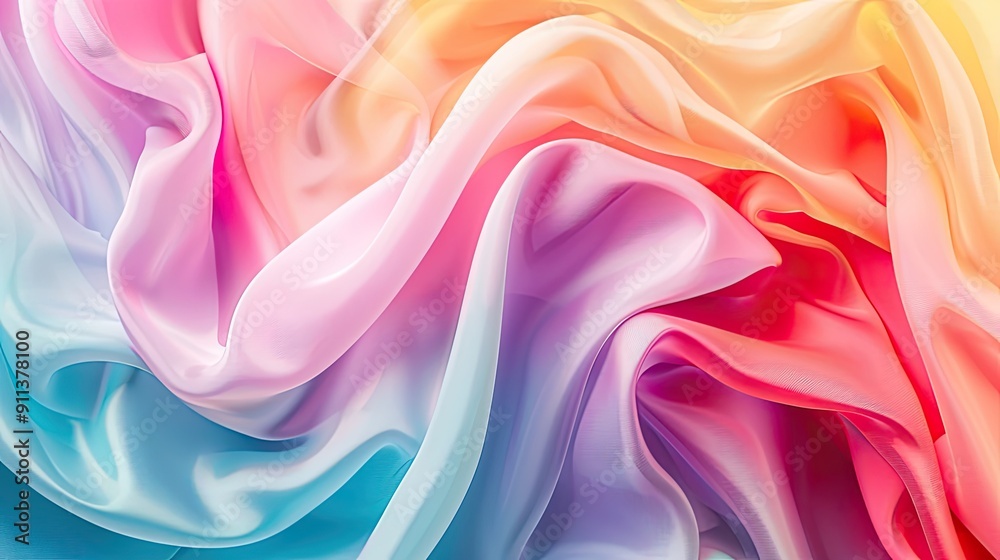 Obraz premium Smooth gradient waves forming a modern abstract background