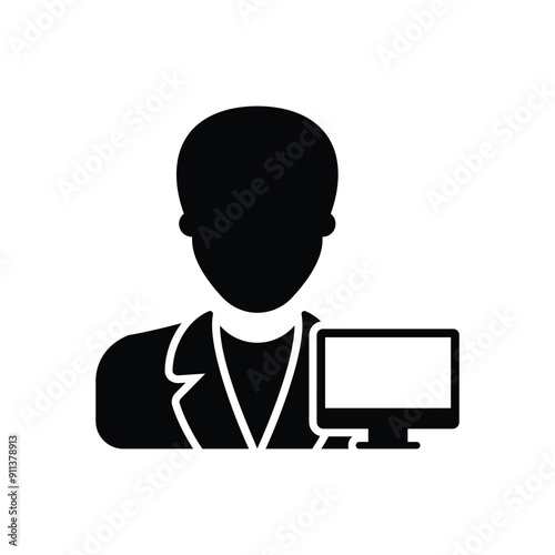 Pc Administrator vector icon