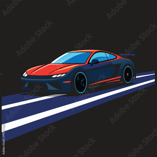 Sport and speedy car vector