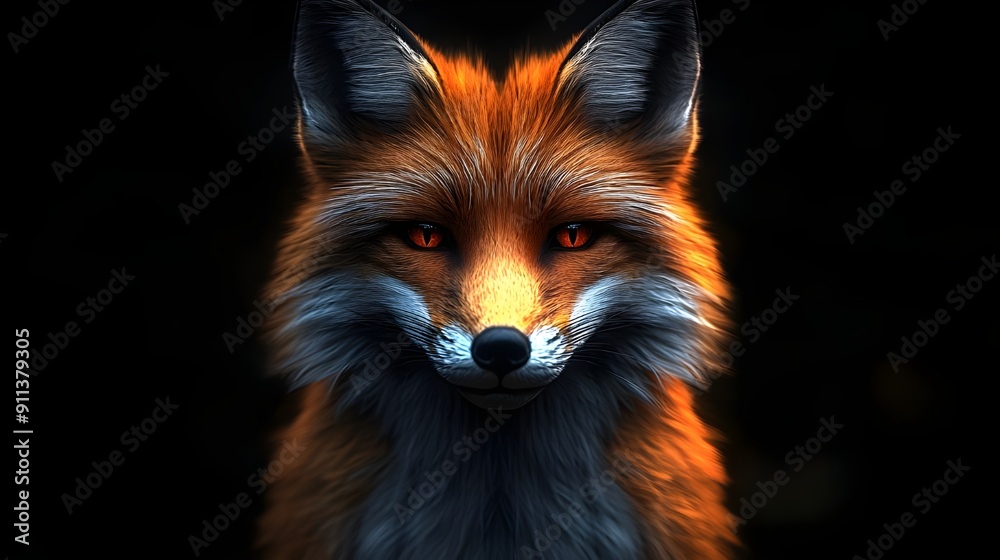 Obraz premium red fox portrait