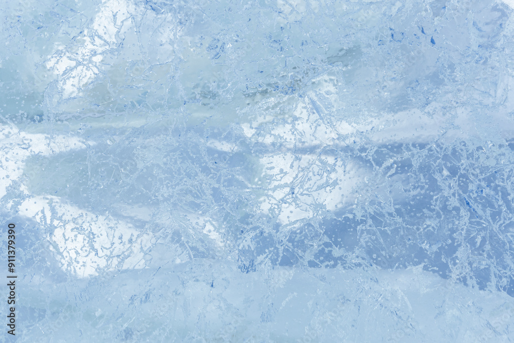 Fototapeta premium blue ice texture background