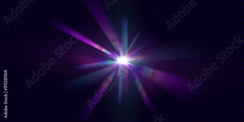 Transparent light refraction pattern for adding effects to backgrounds and objects. Holographic falling confetti glitters isolated on transparent background. Vector illustration.