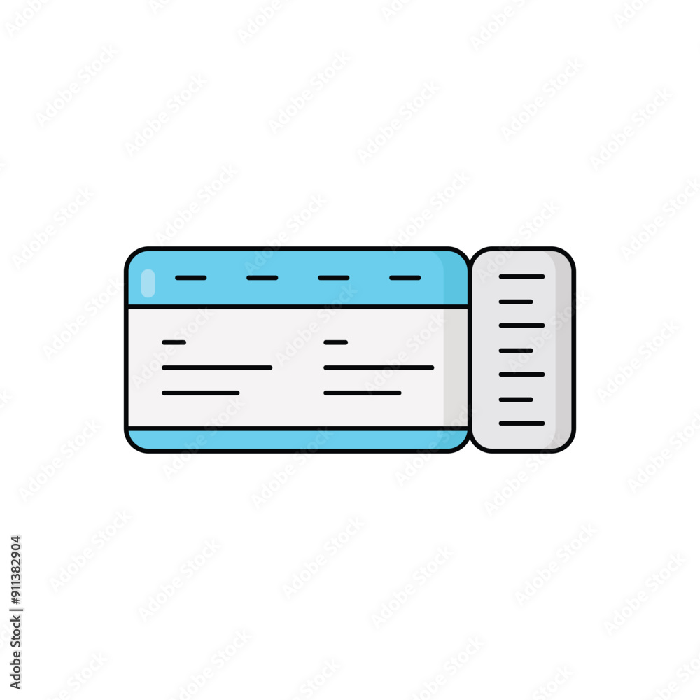 Plane ticket vector icon Plane ticket vector icon