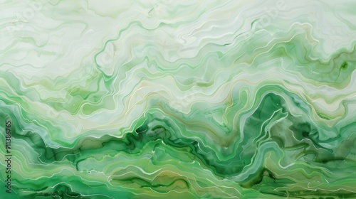 Abstract Green and White Marble Texture