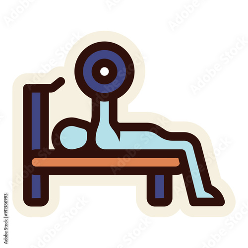 bench press workout gym activity sticker