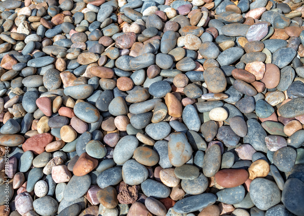 Background ofRounded Rocks on the Shore of the Ocean. Background ofRounded Rocks on the Shore of the Ocean.