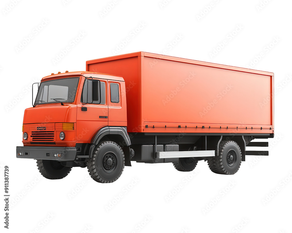 A truck isolated on white transparent background A truck isolated on white transparent background
